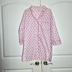 Marigot pink coral print sleep shirt size S